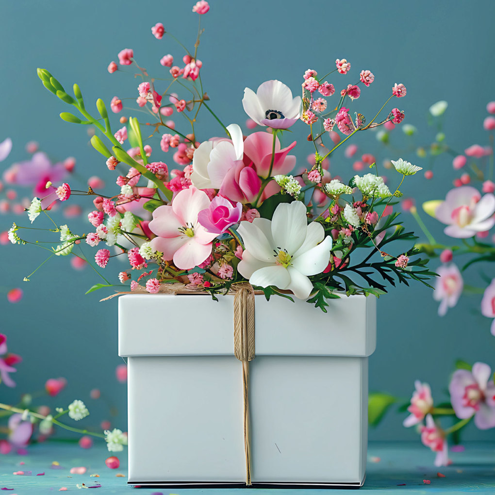 Weitere Ansicht: Gute Laune Block Blütenkranz