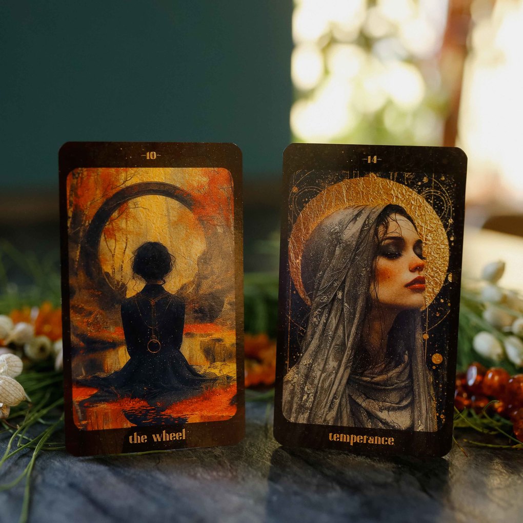 Weitere Ansicht: Amber Moon Tarot - 78 tarot cards and 80-page booklet (English) | Hepie Bartkowski