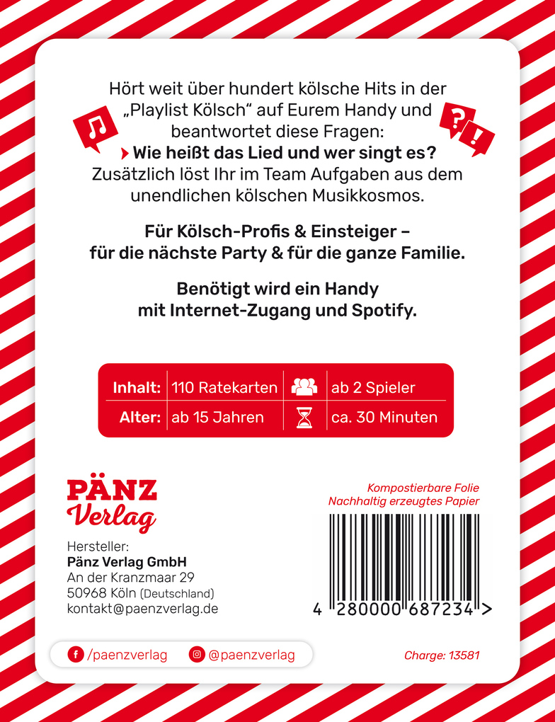 Weitere Ansicht: Playlist Kölsch | Pänz Verlag