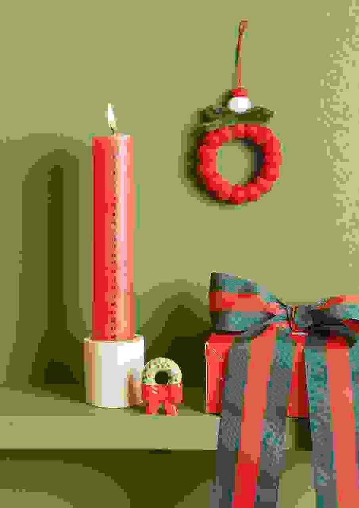 Weitere Ansicht: Adventskalender Kerze 1-24, Rot
