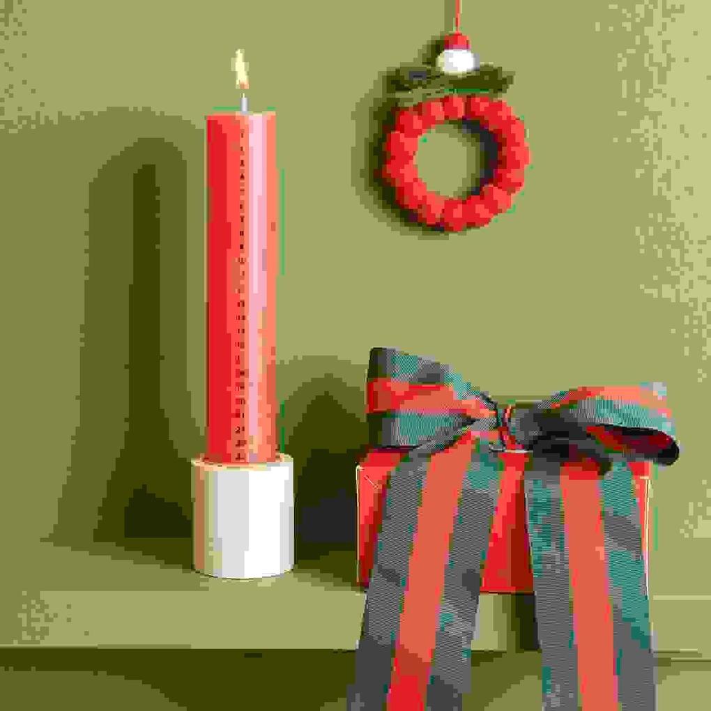 Weitere Ansicht: Adventskalender Kerze 1-24, Rot