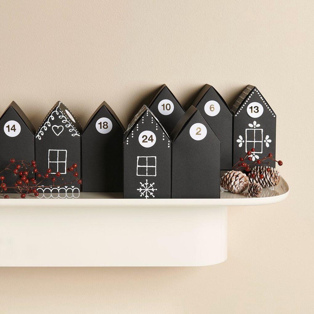 Weitere Ansicht: Adventskalender Papphäuser, 24 Stk., 15x7,5x7,5cm, FSC MIX