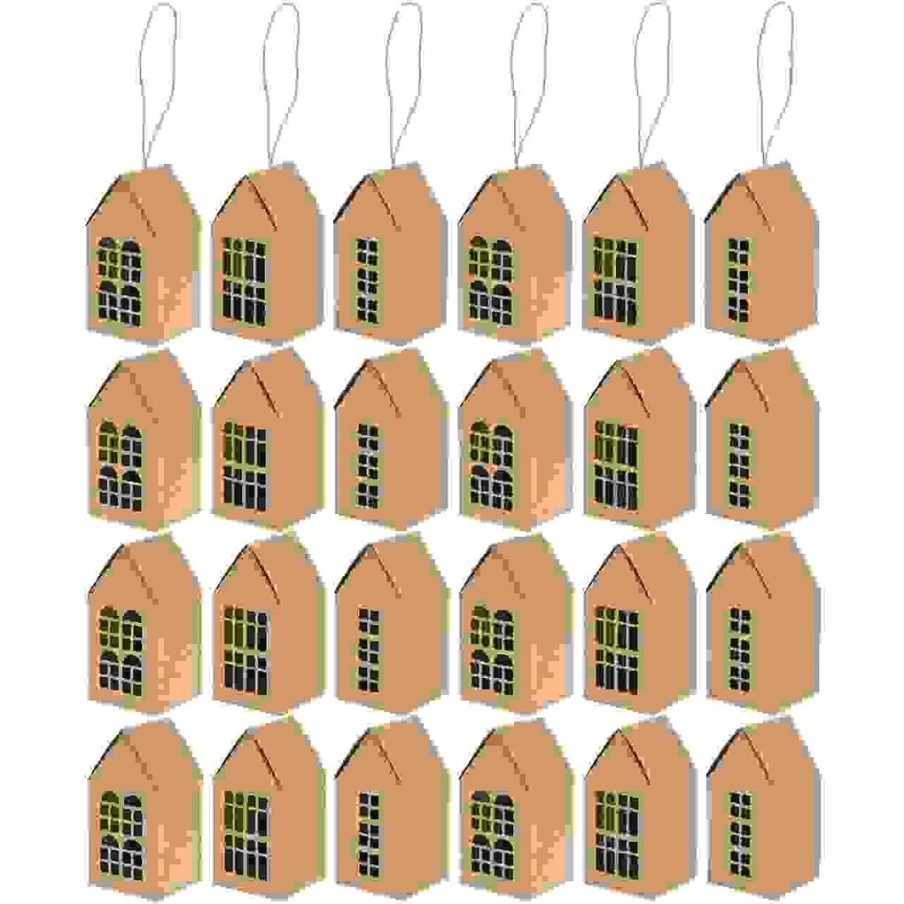 Weitere Ansicht: Adventskalender Papphäuser,24 Stk., 9x4,5x4,5cm, FSC MIX