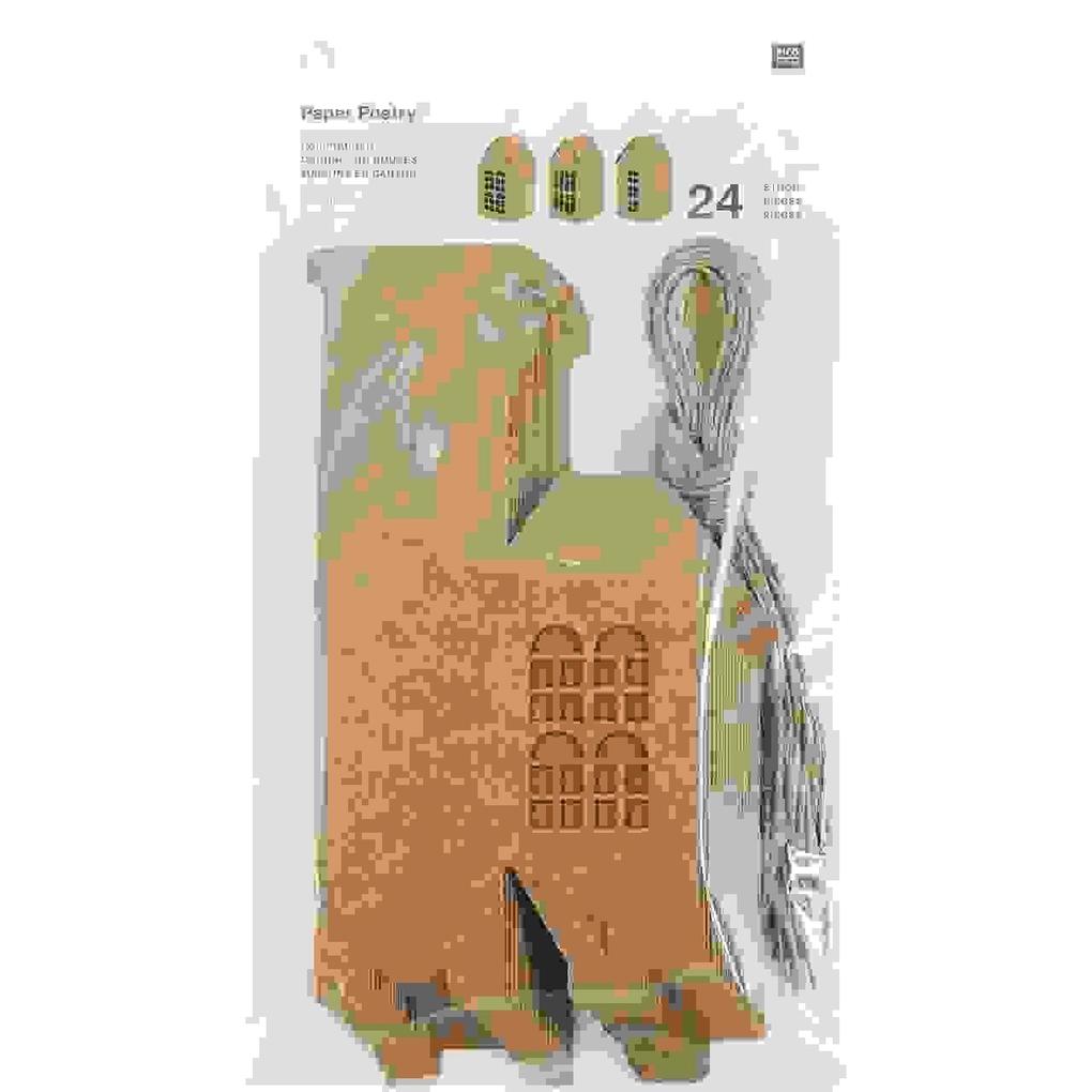 Weitere Ansicht: Adventskalender Papphäuser,24 Stk., 9x4,5x4,5cm, FSC MIX