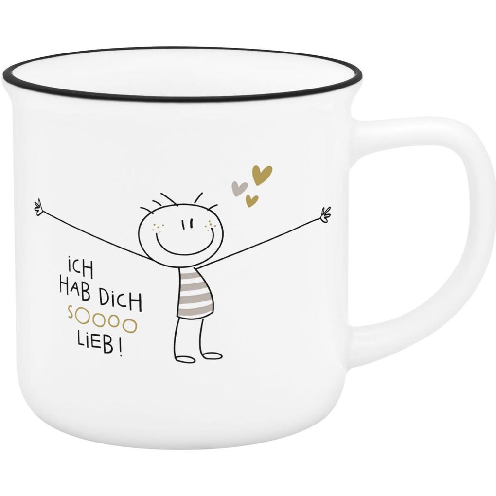 Weitere Ansicht: Becher in Emailleoptik "Hab dich sooo lieb"