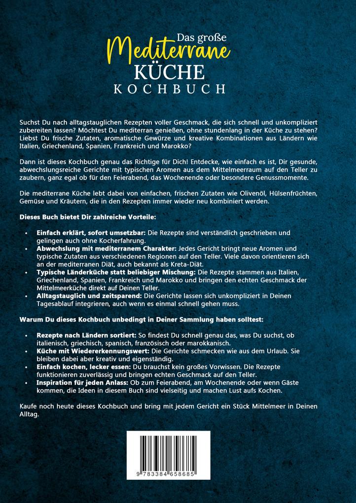 Weitere Ansicht: Das große Mediterrane Küche Kochbuch | Vanessa Zimmermann