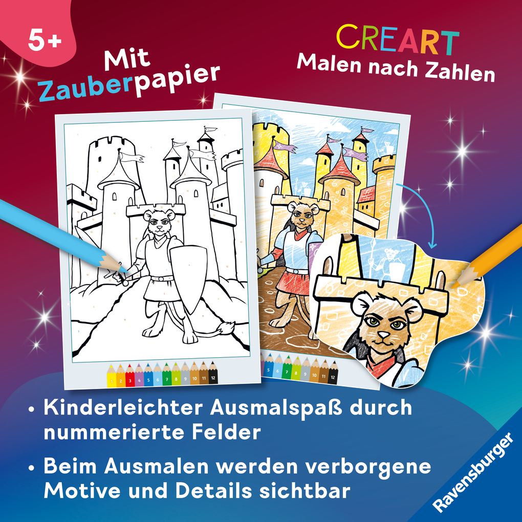 Weitere Ansicht: CreArt Malen nach Zahlen ab 5 Zauberpapier - Abenteuer