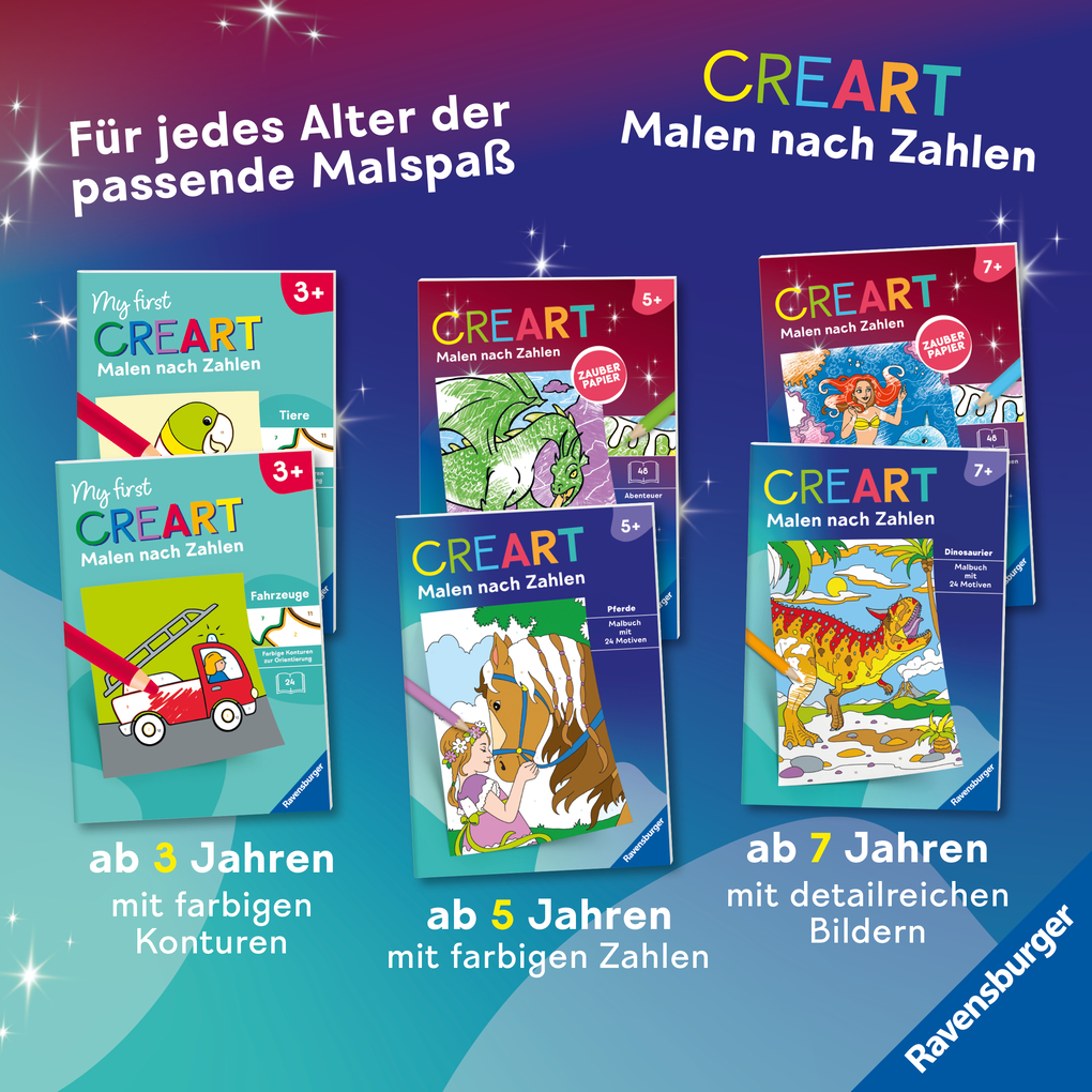 Weitere Ansicht: CreArt Malen nach Zahlen ab 5 Zauberpapier - Abenteuer