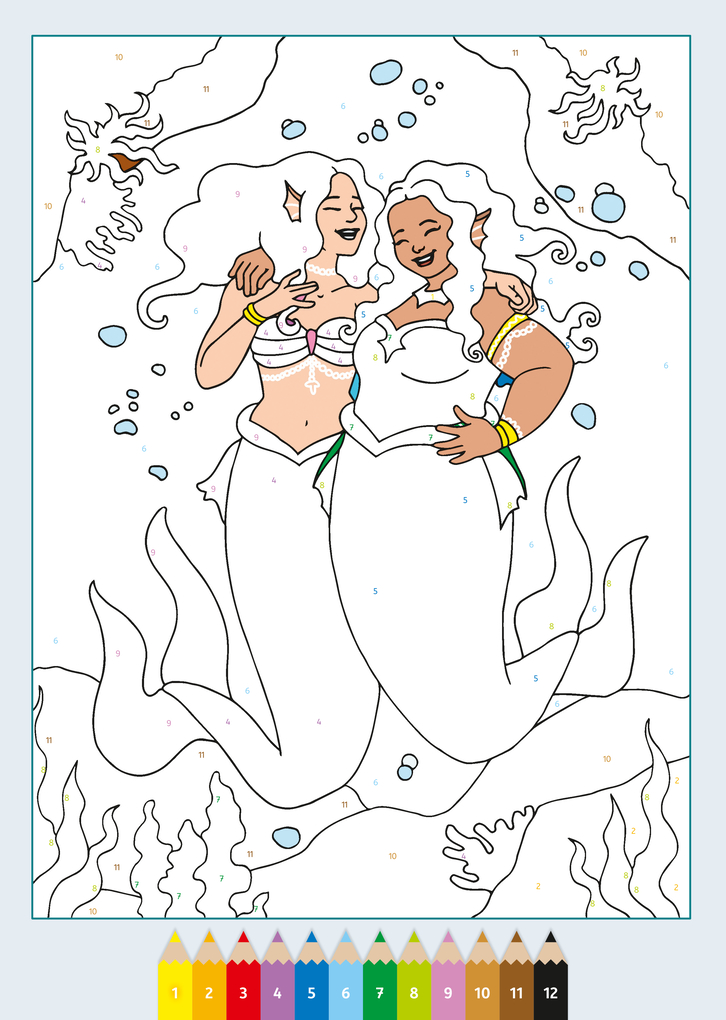 Weitere Ansicht: CreArt Malen nach Zahlen ab 7 Zauberpapier - Meerjungfrauen