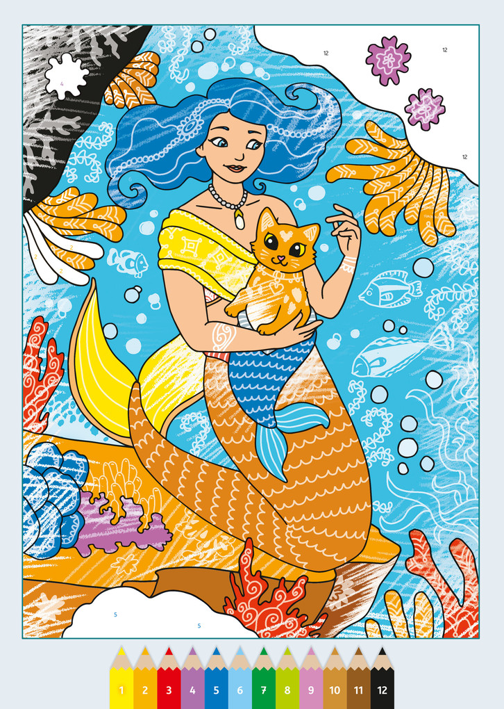 Weitere Ansicht: CreArt Malen nach Zahlen ab 7 Zauberpapier - Meerjungfrauen
