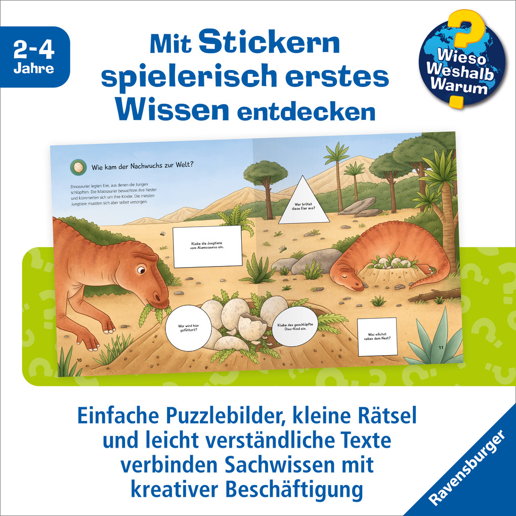 Weitere Ansicht: Wieso? Weshalb? Warum? junior Stickerheft - Dinosaurier