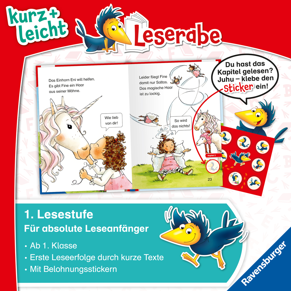 Weitere Ansicht: Leserabe 1. Lesestufe Kurz und leicht - Magische Flügel für Fee Fine | Alexandra Fabisch