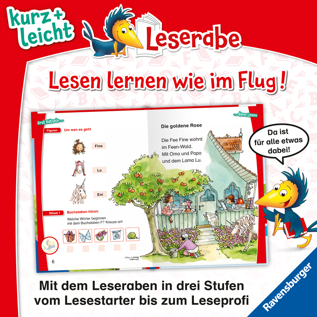 Weitere Ansicht: Leserabe 1. Lesestufe Kurz und leicht - Magische Flügel für Fee Fine | Alexandra Fabisch