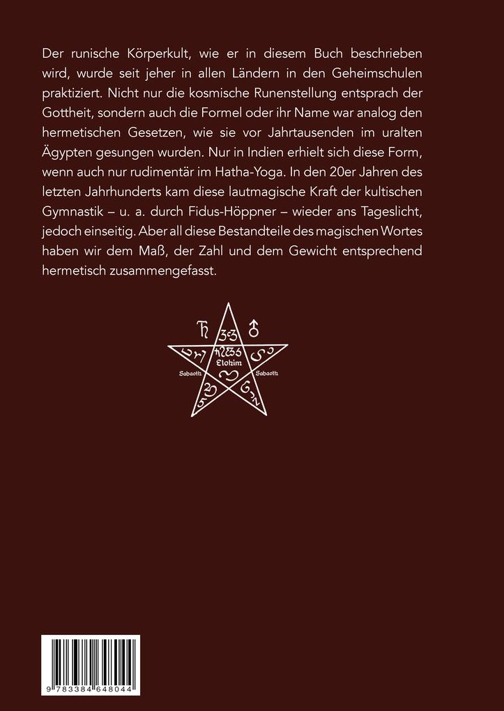 Weitere Ansicht: Der runische Körperkult | Johannes H. von Hohenstätten
