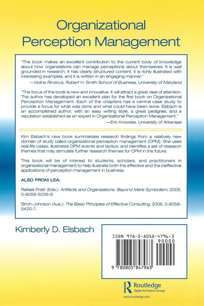 Weitere Ansicht: Organizational Perception Management | Kimberly D. Elsbach