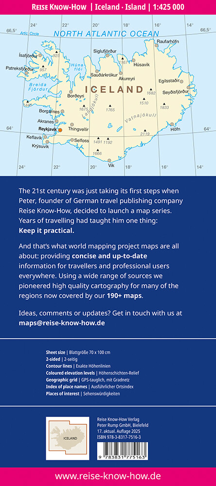 Weitere Ansicht: Reise Know-How Landkarte Island / Iceland (1:425.000)