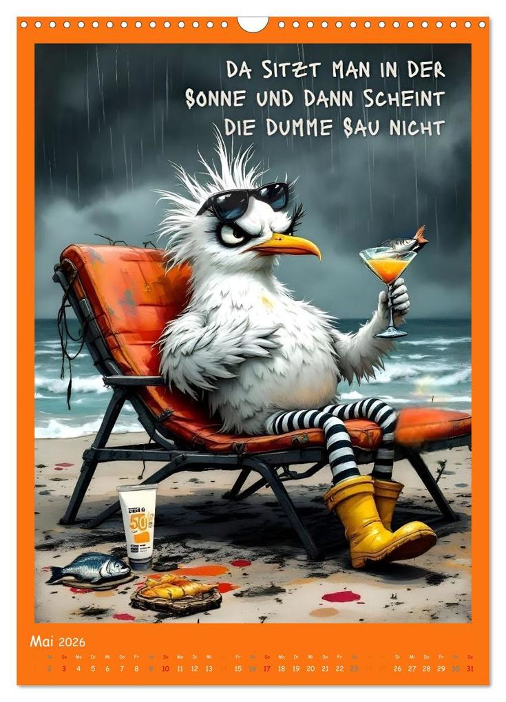 Weitere Ansicht: Böse Möwen (Wandkalender 2026 DIN A3 hoch), CALVENDO Monatskalender | Dinklage, Anke Boos, Calvendo, Dinklage Boos