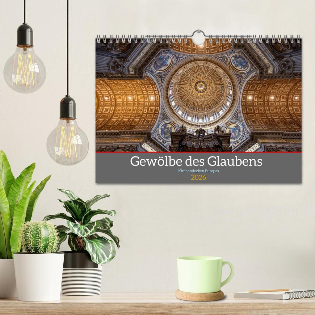 Weitere Ansicht: Gewölbe des Glaubens - Kirchendecken Europas (Wandkalender 2026 DIN A4 quer), CALVENDO Monatskalender | Karsten Rahn, Calvendo
