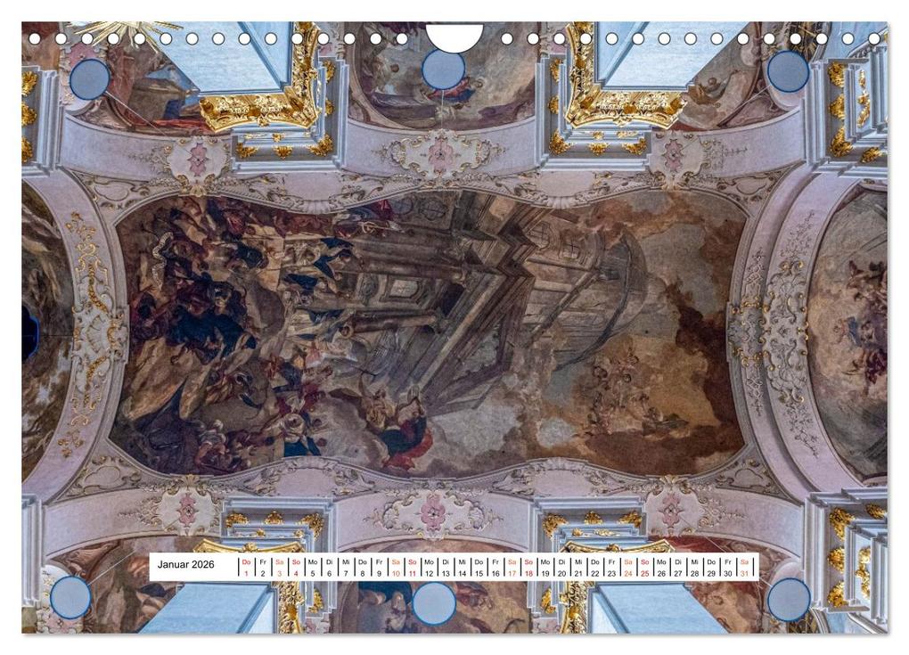 Weitere Ansicht: Gewölbe des Glaubens - Kirchendecken Europas (Wandkalender 2026 DIN A4 quer), CALVENDO Monatskalender | Karsten Rahn, Calvendo
