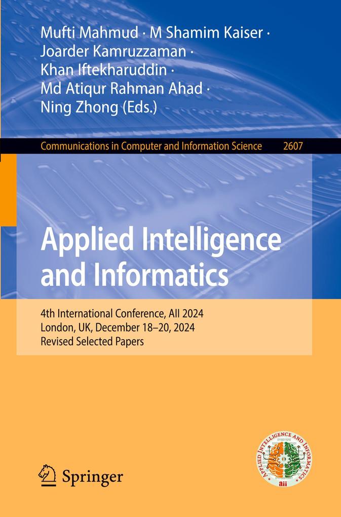 Produktbild: Applied Intelligence and Informatics