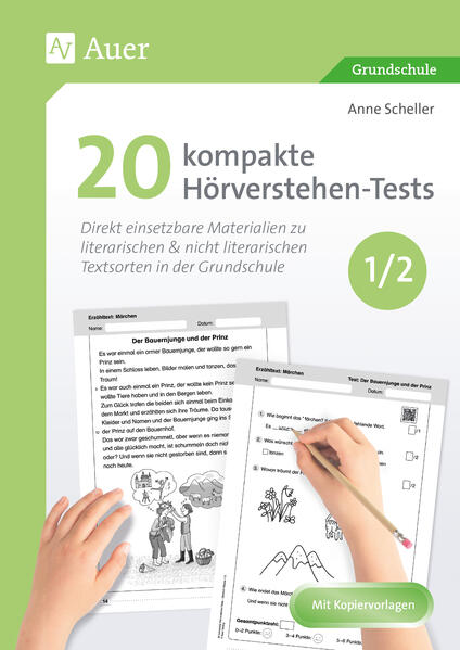 Produktbild: 20 kompakte Hörverstehen-Tests für Klasse 1/2 | Anne Scheller