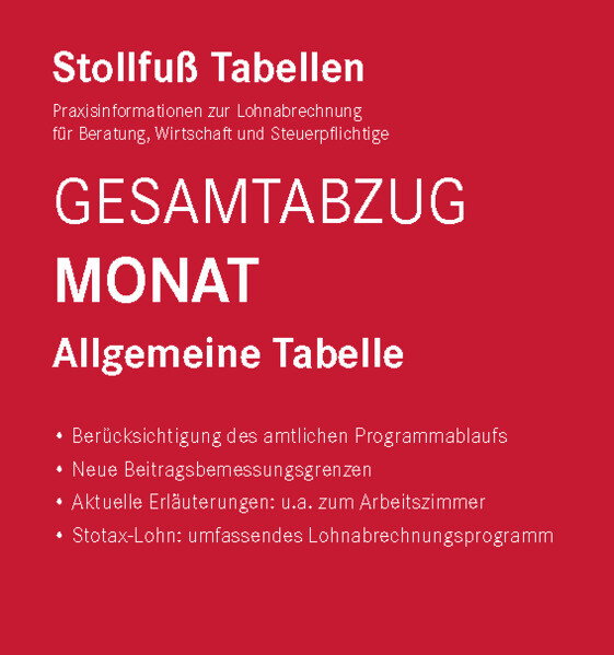 Produktbild: Tabelle, Gesamtabzug 2025 Monat Sonderausgabe August