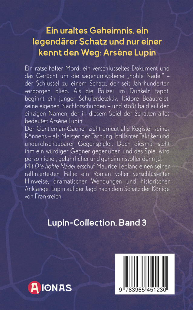 Weitere Ansicht: Lupin. Die hohle Nadel. Detektivroman. Maurice Leblanc | Maurice Leblanc
