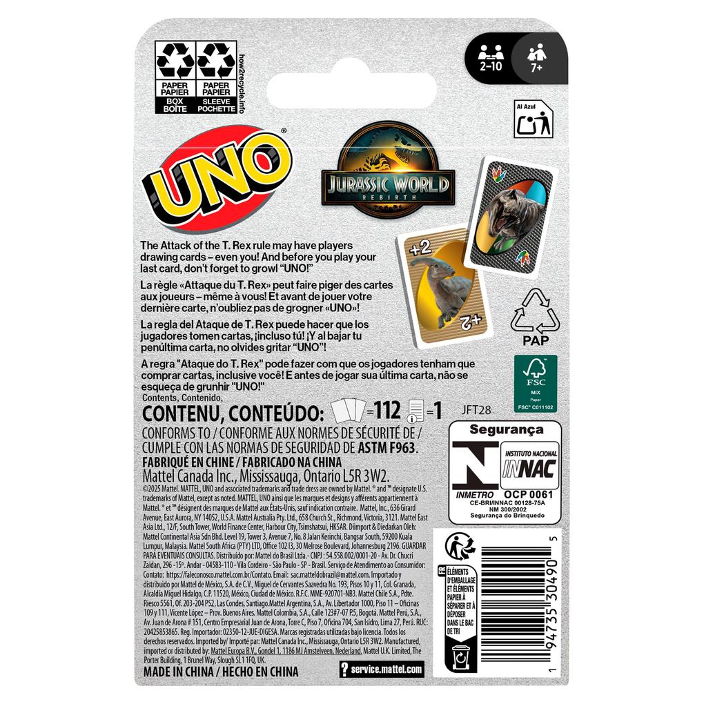 Weitere Ansicht: UNO Jurassic World 4