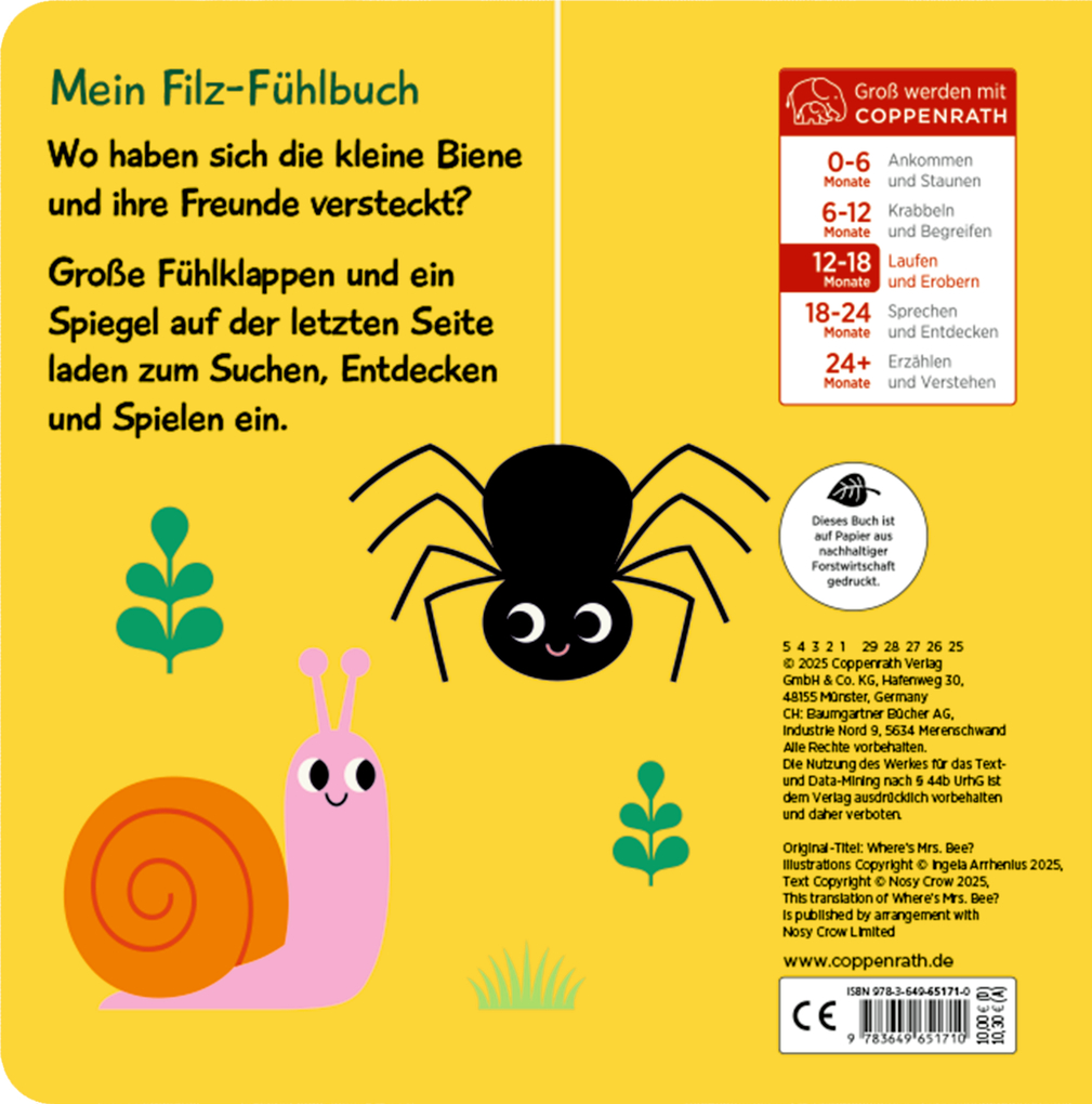 Weitere Ansicht: Mein Filz-Fühlbuch: Kuckuck, kleine Biene!