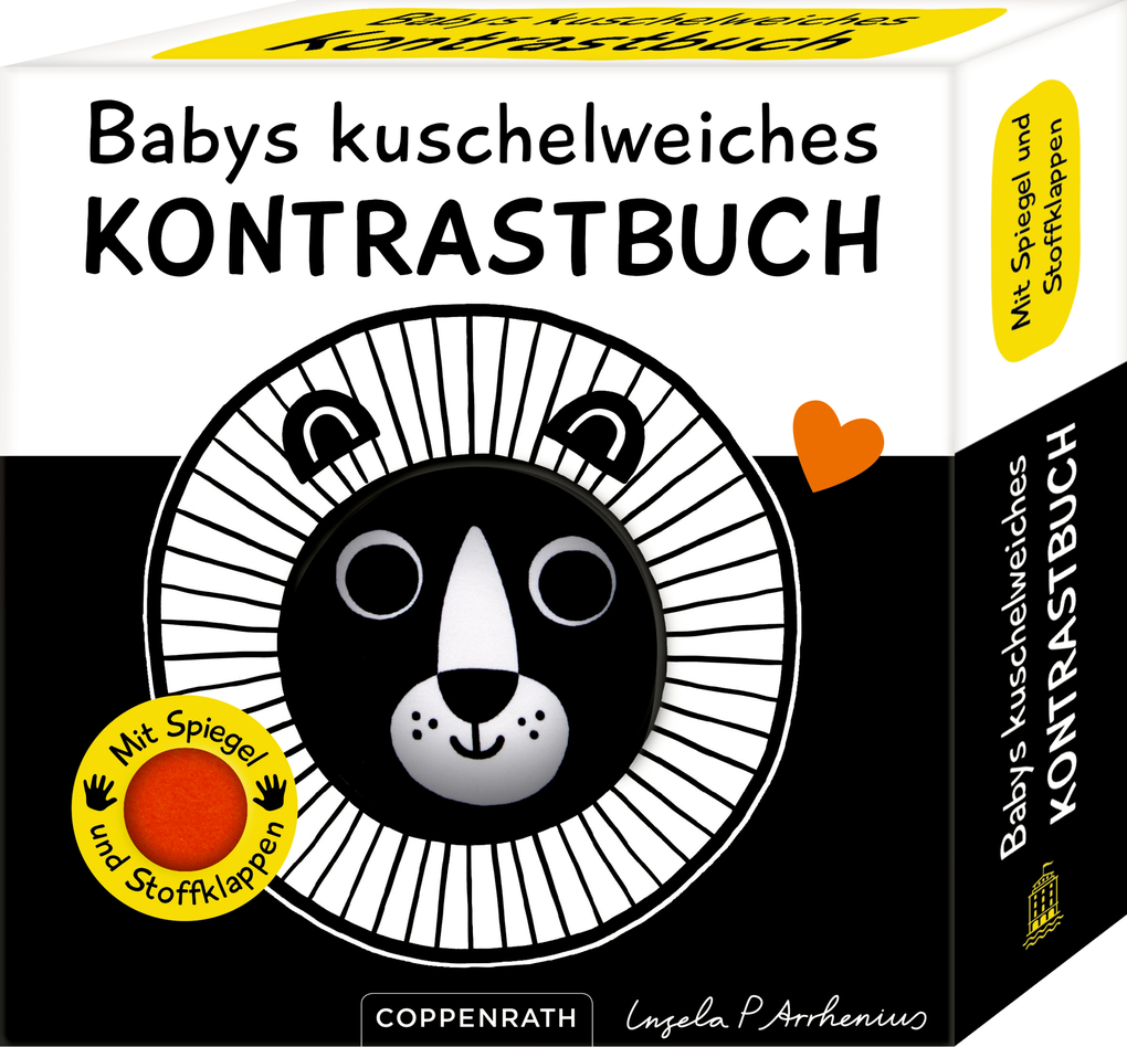 Weitere Ansicht: Babys kuschelweiches Kontrastbuch (Stoffbuch): Löwe