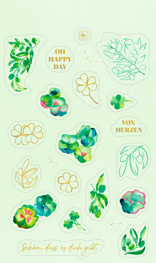 Weitere Ansicht: Sticker und Etiketten - Stickerbogen mit 100 Stickern