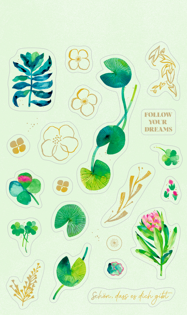 Weitere Ansicht: Sticker und Etiketten - Stickerbogen mit 100 Stickern