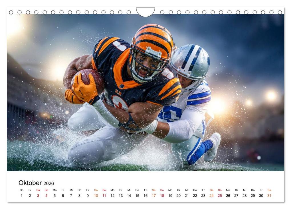 Weitere Ansicht: American Football - Touchdown durchs Jahr (Wandkalender 2026 DIN A4 quer), CALVENDO Monatskalender | Roder Roder, Calvendo, Roder