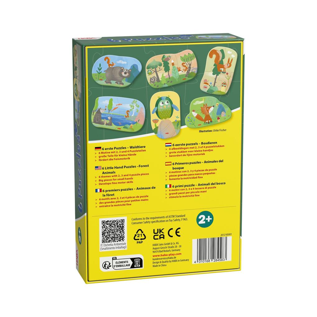 Weitere Ansicht: 6 erste Puzzles - Waldtiere