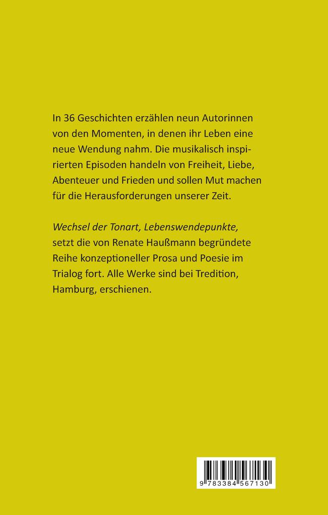 Weitere Ansicht: Wechsel der Tonart | Felizitas Peters, Friederike Lydia Ahrens