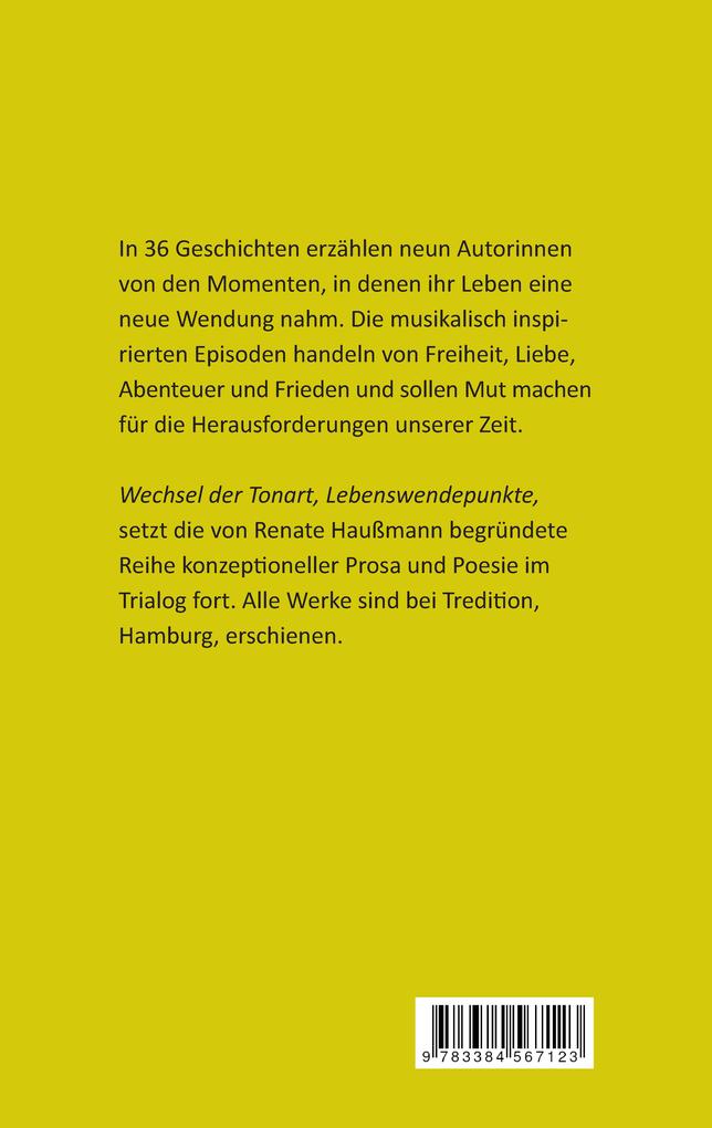 Weitere Ansicht: Wechsel der Tonart | Felizitas Peters, Friederike Lydia Ahrens