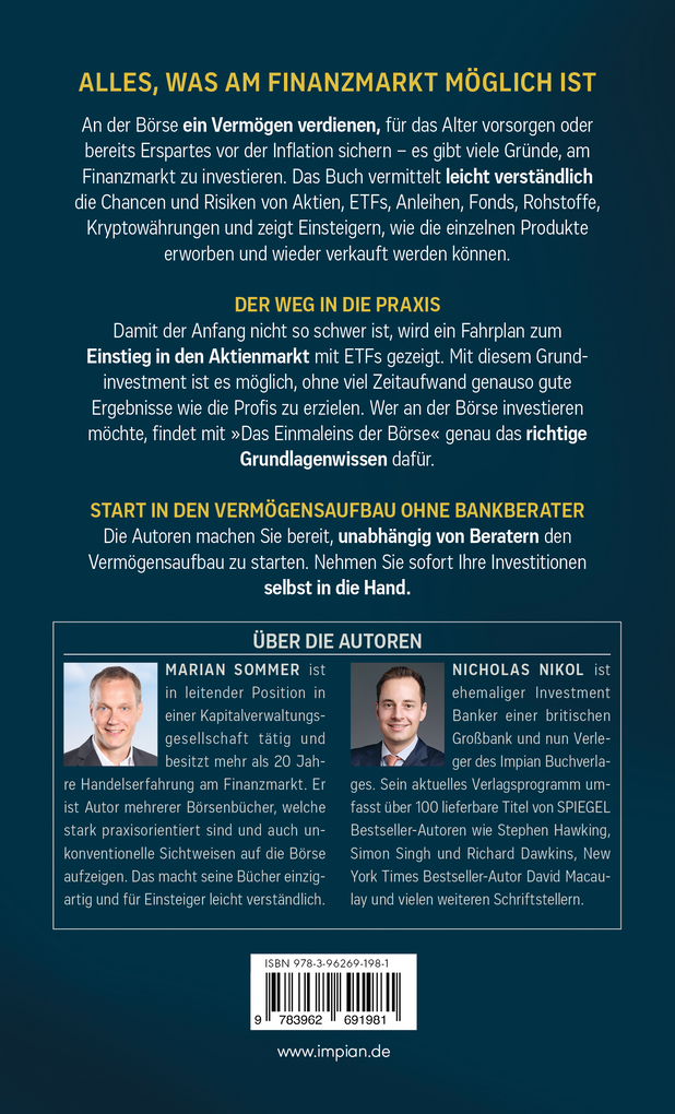 Weitere Ansicht: Das Einmaleins der Börse | Marian Sommer, Nicholas Nikol