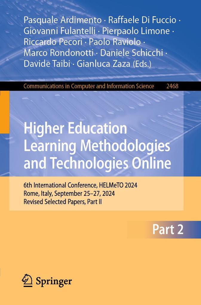 Produktbild: Higher Education Learning Methodologies and Technologies Online