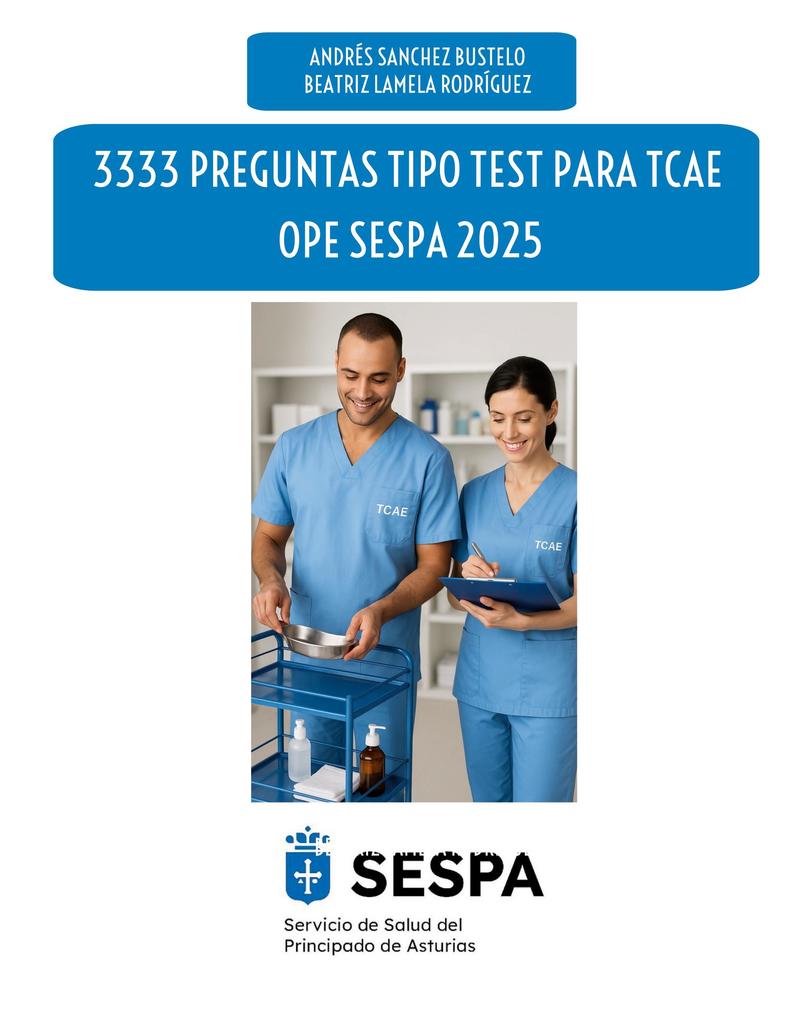 Produktbild: 3333 preguntas de test para TCAE | Andrés Sánchez Bustelo, Beatriz Lamela Rodríguez