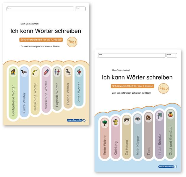 Produktbild: Ich kann Wörter schreiben Teil 1 und 2 im Set | Katrin Langhans, sternchenverlag GmbH