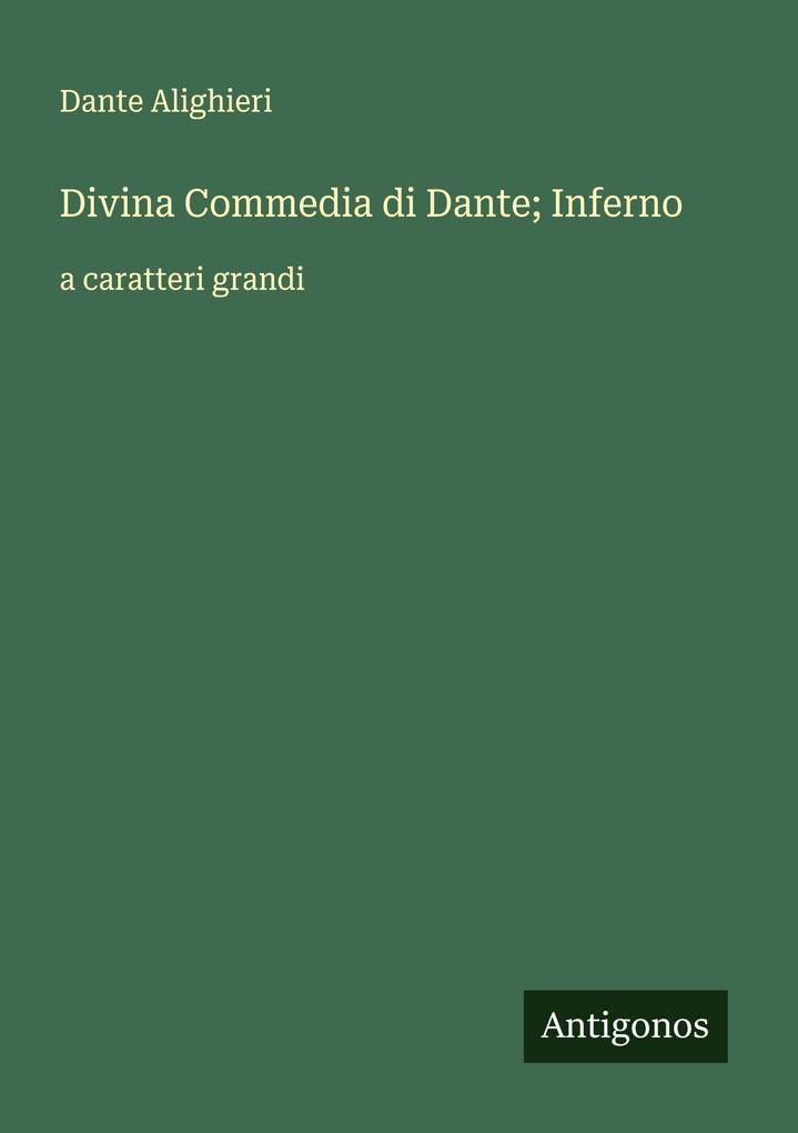 Produktbild: Divina Commedia di Dante; Inferno | Dante Alighieri
