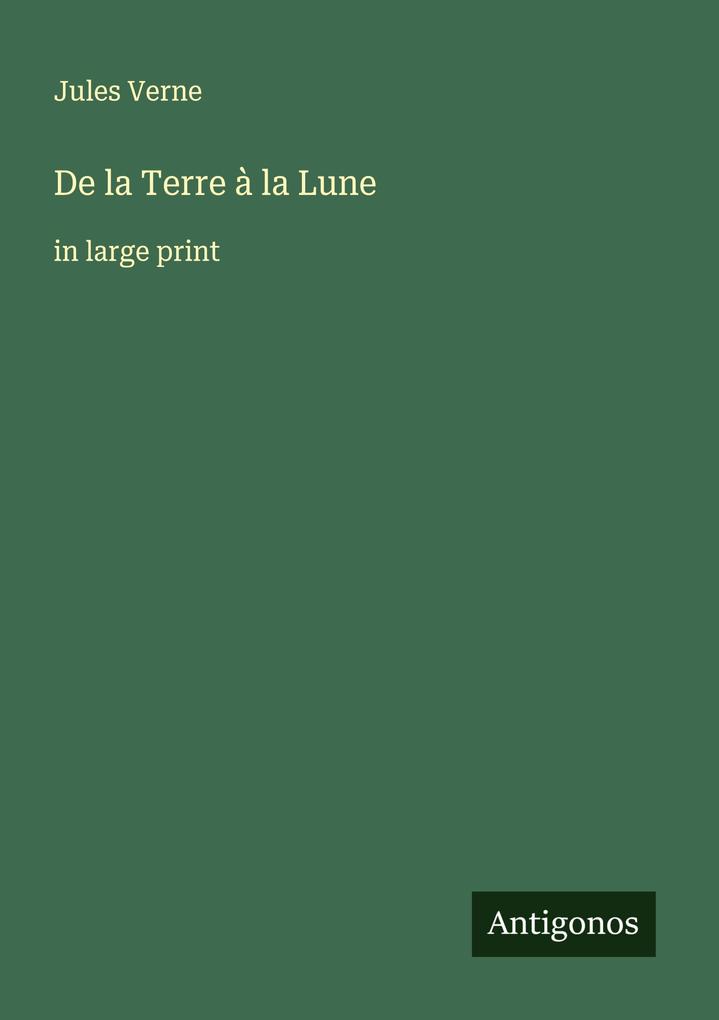 Produktbild: De la Terre à la Lune | Jules Verne