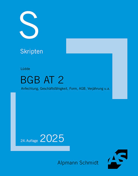 Produktbild: Skript BGB AT 2 | Jan Stefan Lüdde