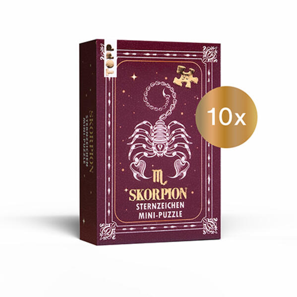Produktbild: Nachfüllset: Sternzeichen Mini-Puzzle Skorpion 10 St.