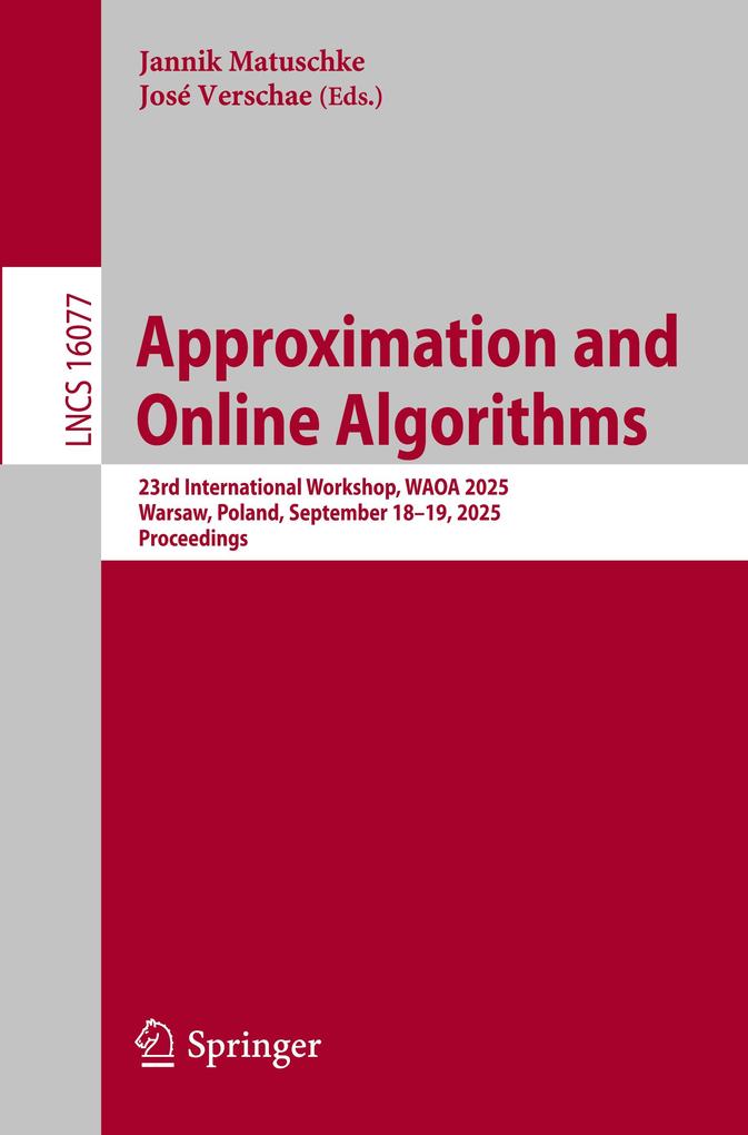 Produktbild: Approximation and Online Algorithms