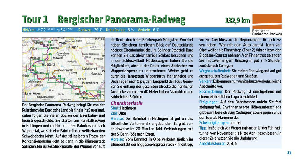 Weitere Ansicht: Bahntrassen- und Fluss-Radwege Bergisches Land