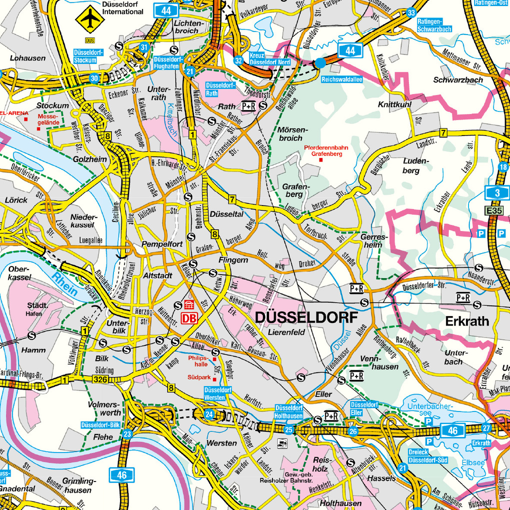 Weitere Ansicht: Falk Cityplan Düsseldorf 1:20.000
