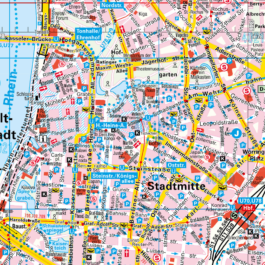 Weitere Ansicht: Falk Cityplan Düsseldorf 1:20.000