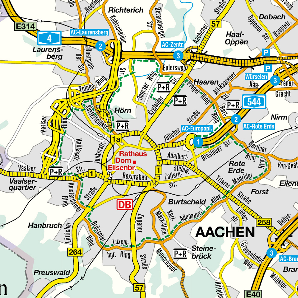 Weitere Ansicht: Falk Cityplan Aachen 1:15.000