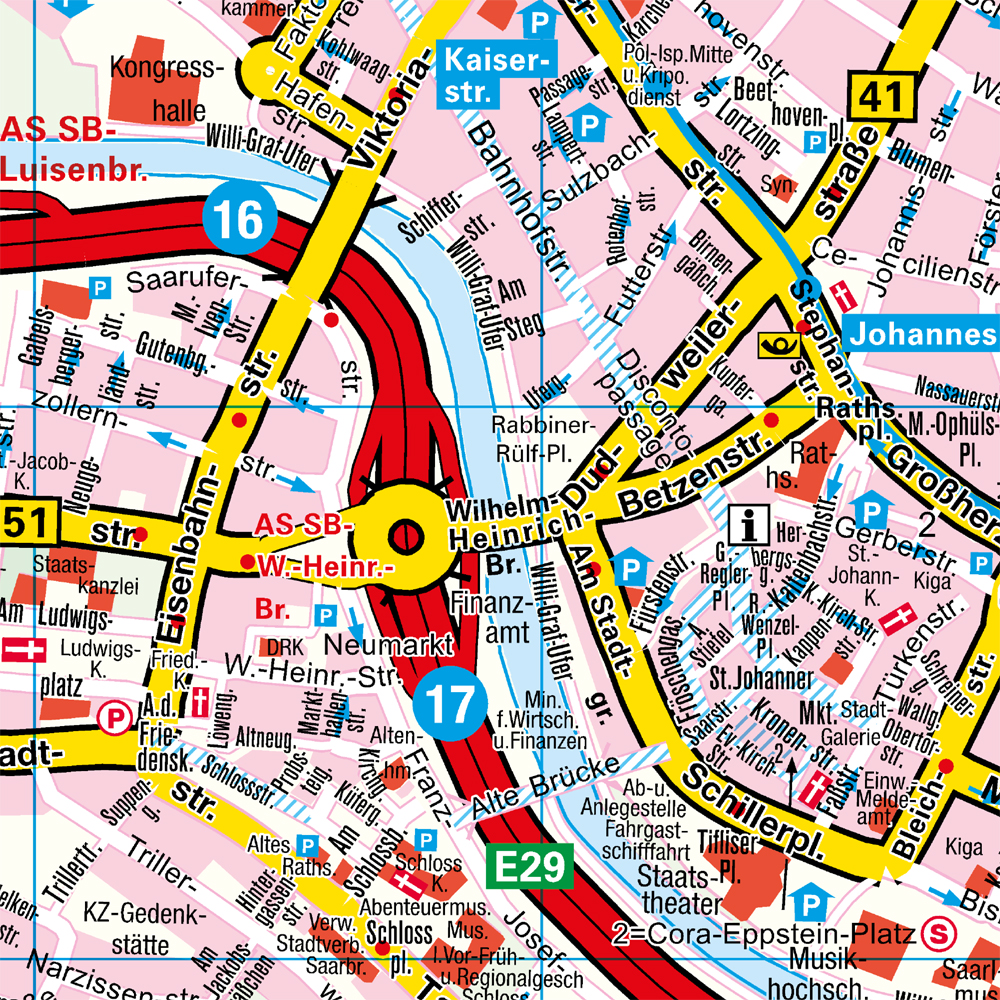 Weitere Ansicht: Falk Cityplan Saarbrücken 1:15.000